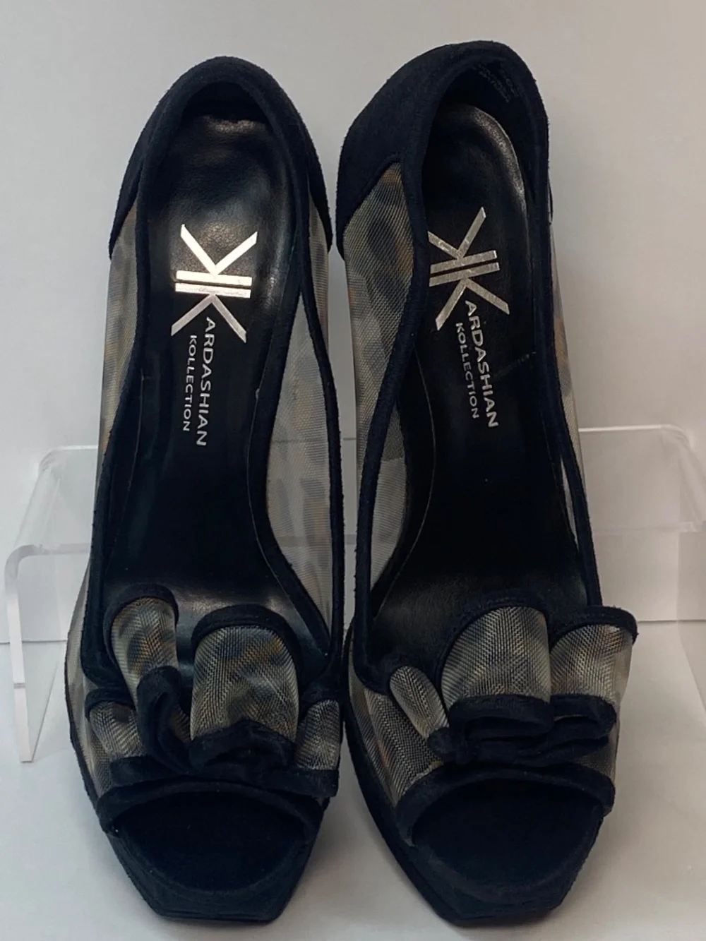 Kardashian Women's Miami Leopard Black Stiletto Heels Size 6 NEW NO BOX
